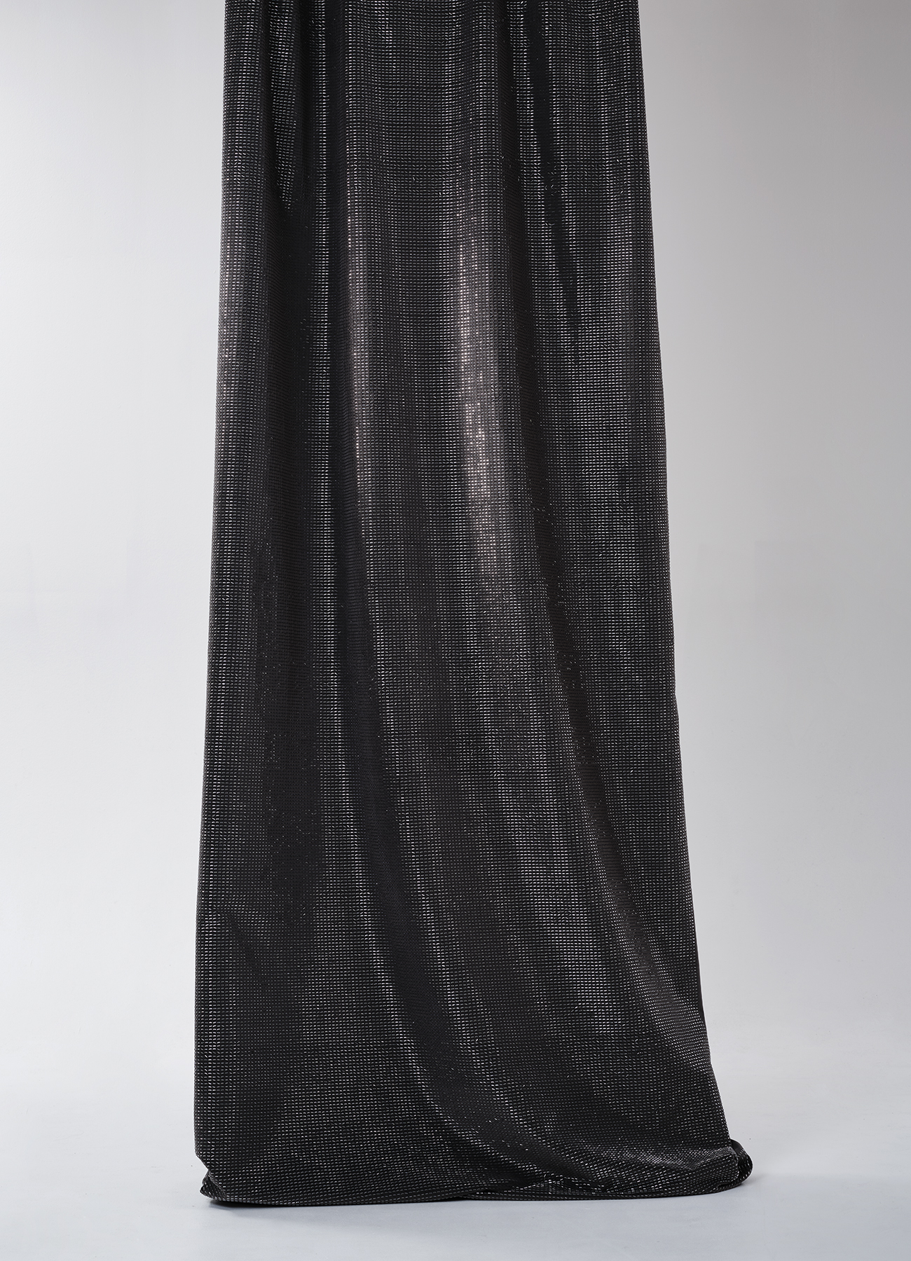 Allover scroll sequin embroidery on velvet base fabric