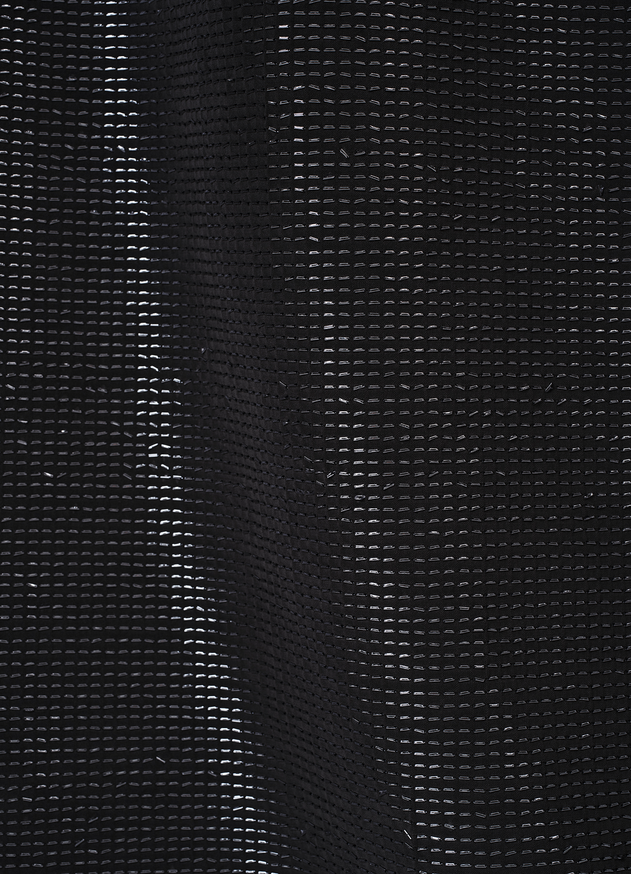 Allover scroll sequin embroidery on velvet base fabric