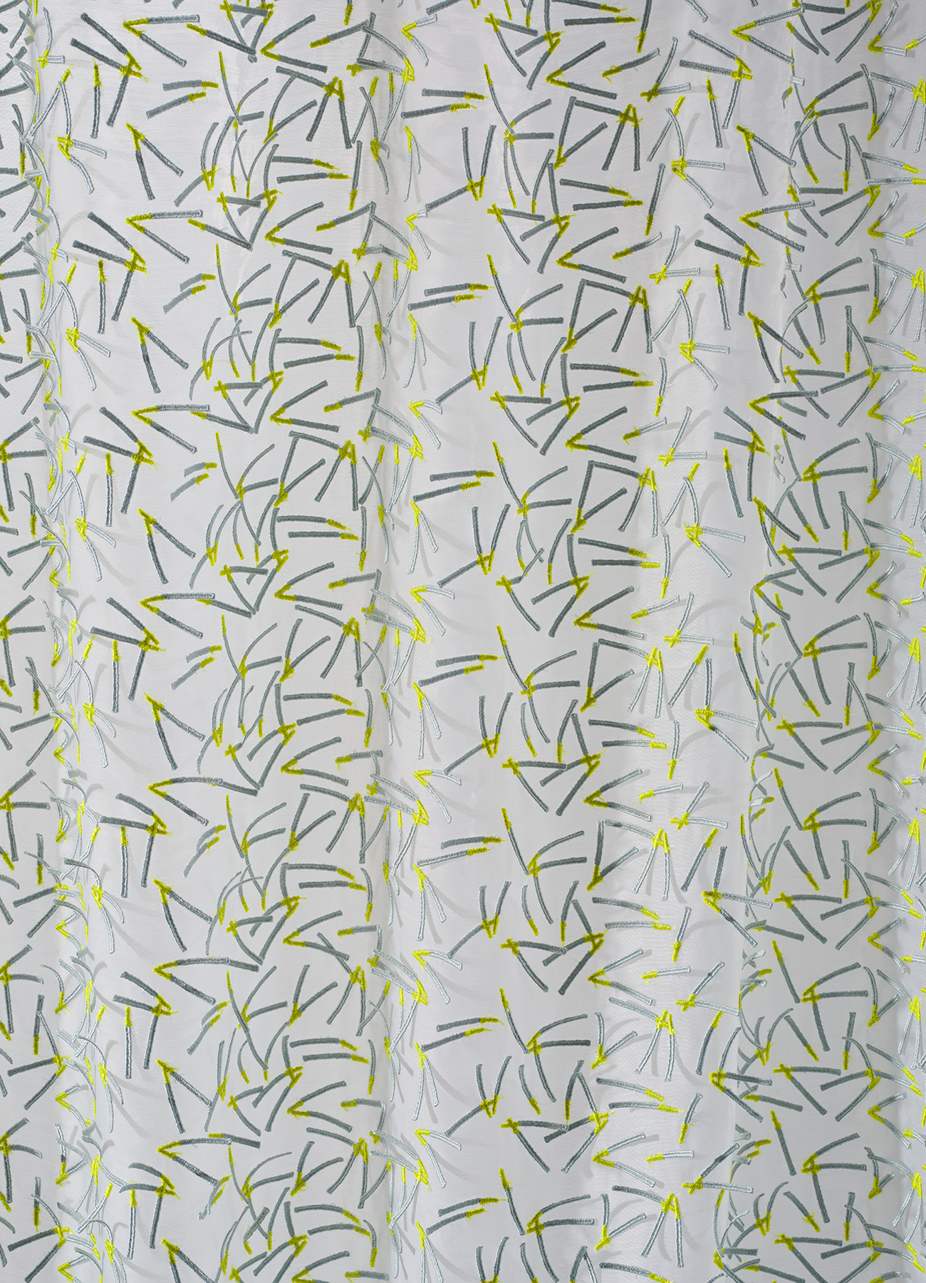 Allover superposé embroidery on voile fabric