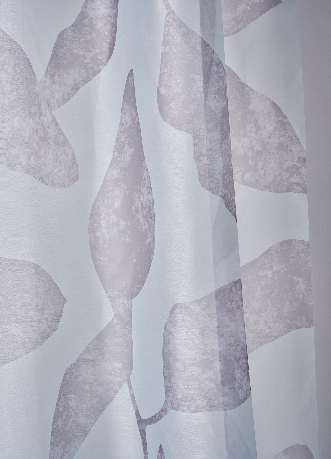 Textured voile with allover botanical print