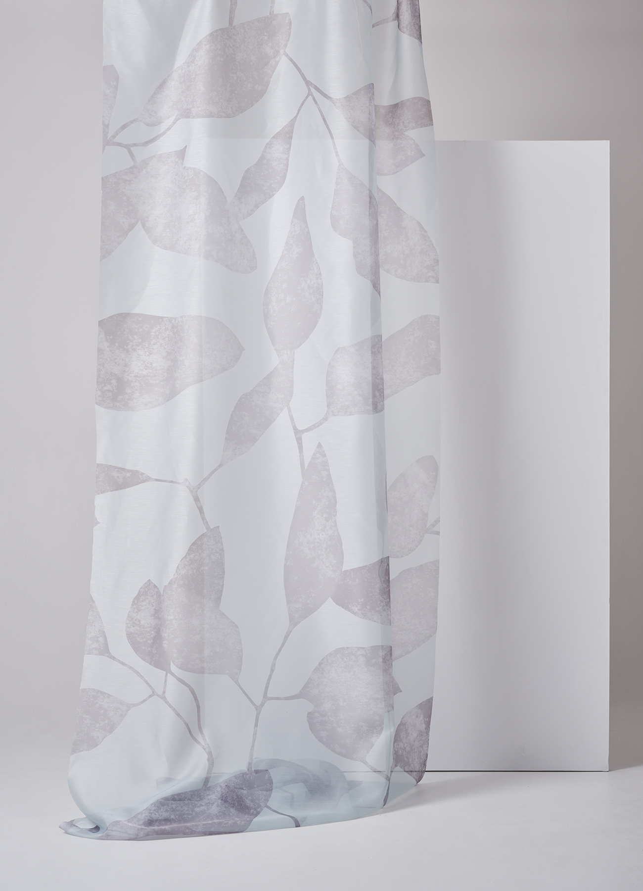 Textured voile with allover botanical print