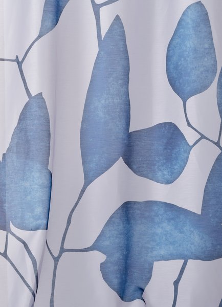 Textured voile with allover botanical print