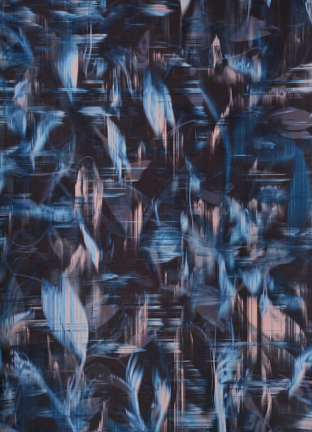 digital print on shantung effect fabric on nonwoven backing