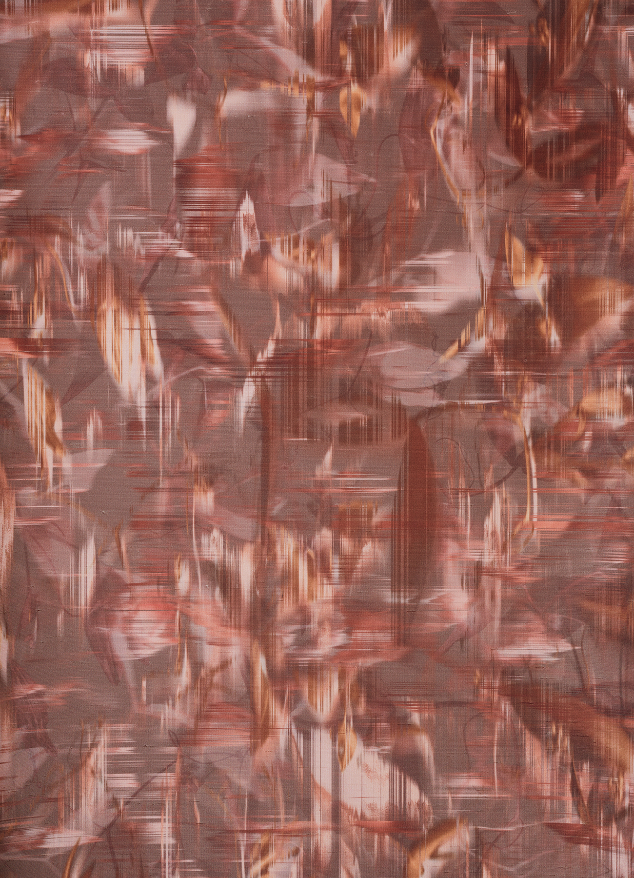 digital print on shantung effect fabric on nonwoven backing
