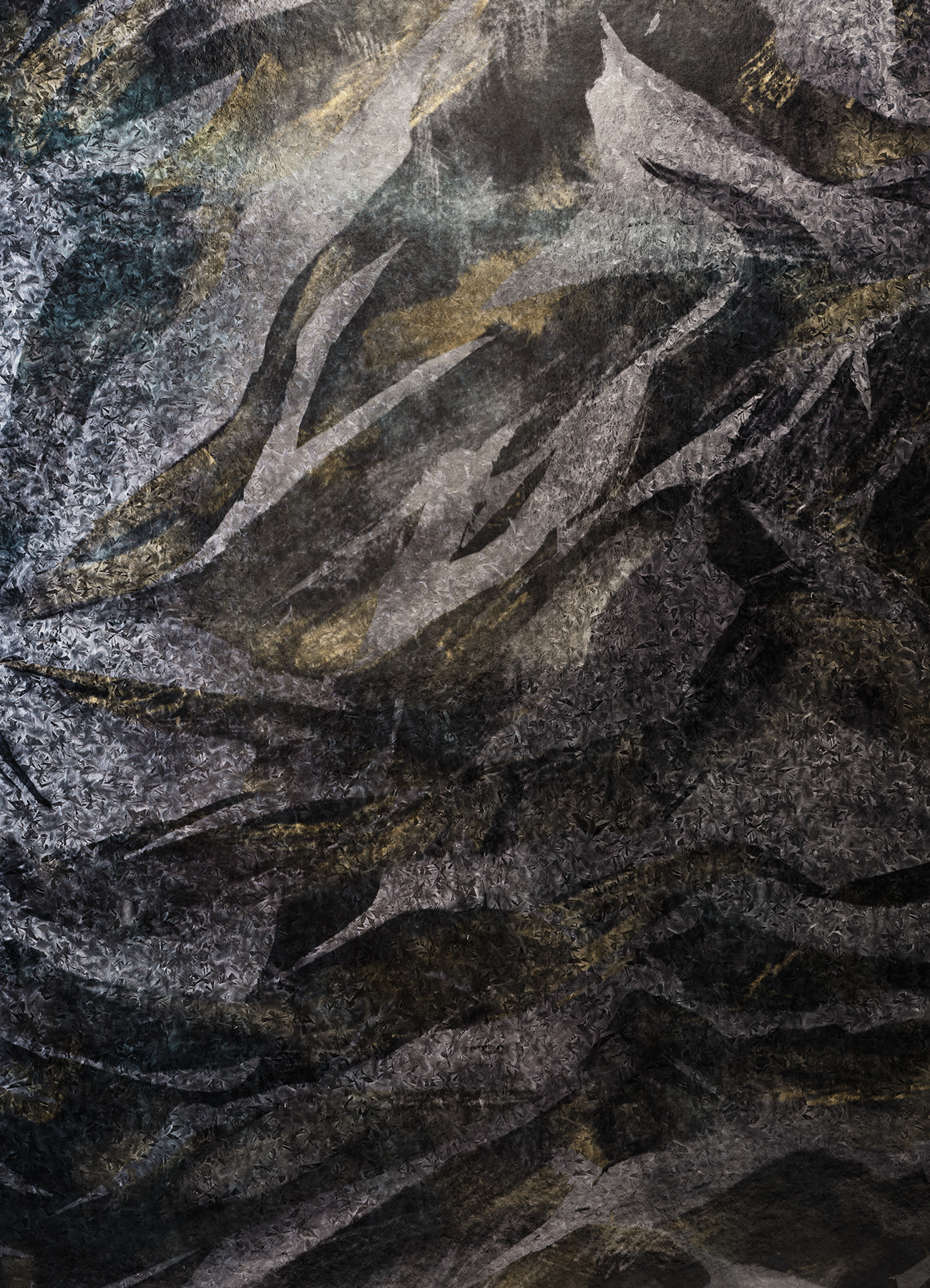 digital print on wallpaper with foil