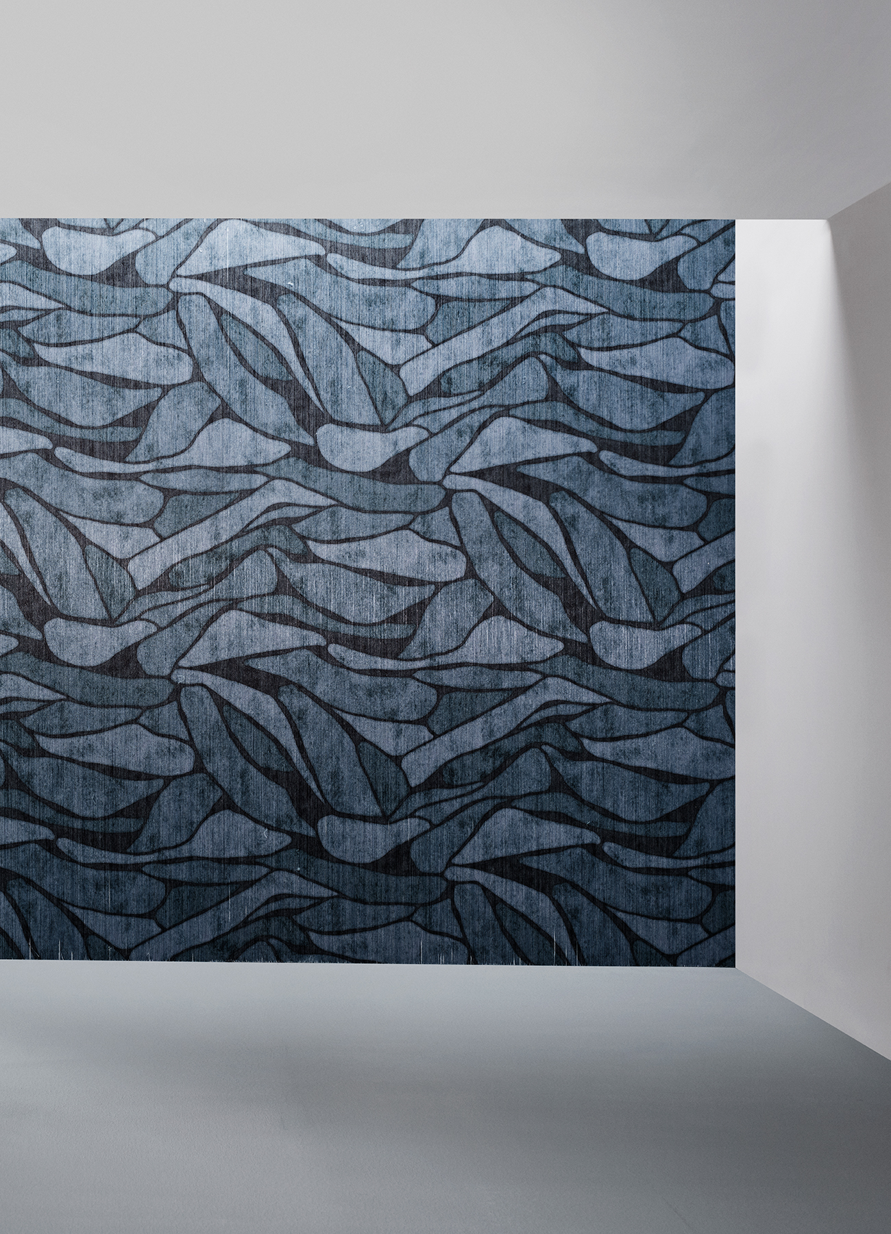 digital print on vertical threads on nonwoven backing