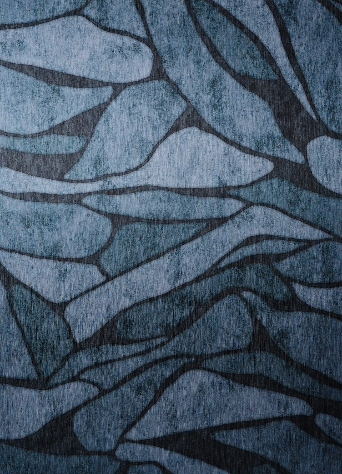 digital print on vertical threads on nonwoven backing