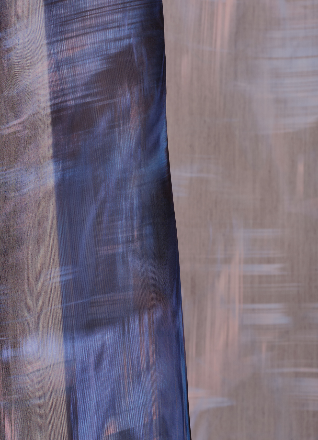 Printed polyester voile