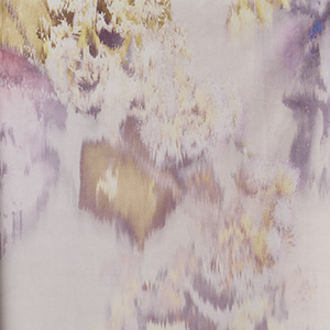 Printed polyester velvet with large scale floral design